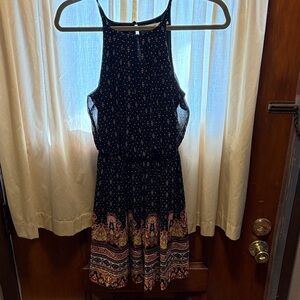 Miami Black and Multicolor Mini Dress